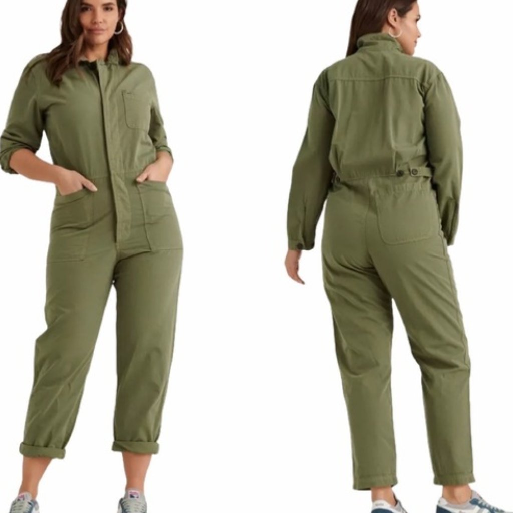 Lucky Brand Xs Green Surplus Jumpsuit Coveralls